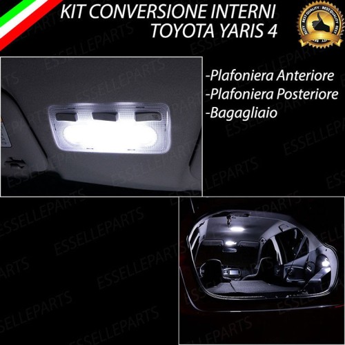Kit LED Interni Completo 6000K Bianco Canbus per Toyota Yaris MK3 Restyling Dal 2014