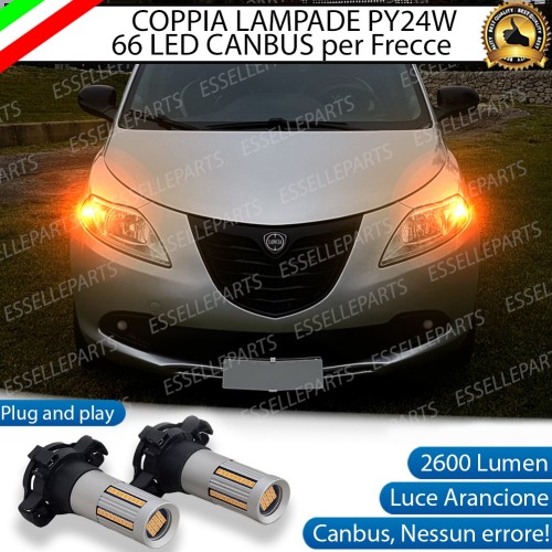 Coppia Frecce Anteriori PY24W 66 LED Canbus 3.0 Per Lancia Ypsilon II 846