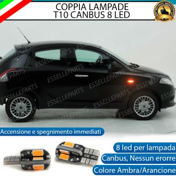 Coppia Lampade T10 W5W 8 LED Per Frecce Laterali Lancia Ypsilon Ii 846