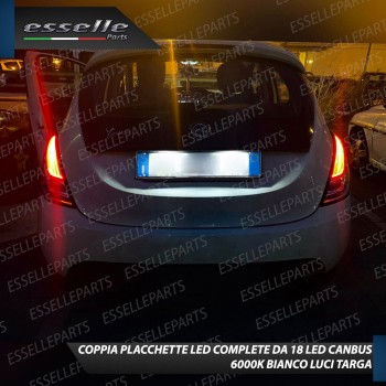 Placchette Coppia Lampade LED Luci Targa Da 18 LED Canbus 6000K Lancia Ypsilon 846