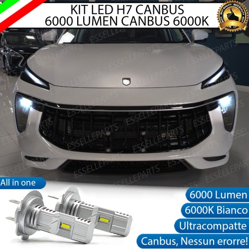 Kit Full LED Coppia H7 Ultra Compatta 6000 Lumen Anabbaglianti Specifici Per CIRELLI 5