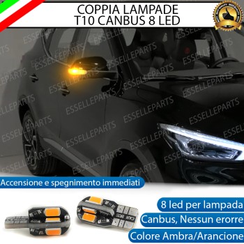 Coppia Lampade T10 8 LED Frecce Laterali Per MG ZS Restyling Canbus Arancioni