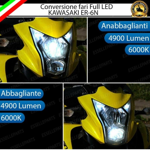 Conversione a Led 6000K Kawasaki Er-6N Dal 2009 In Poi