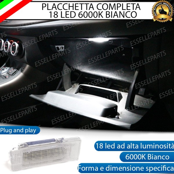 Placchetta da 18 LED per Vano portaoggetti per Lancia Musa Alta luminosità 6000K bianco