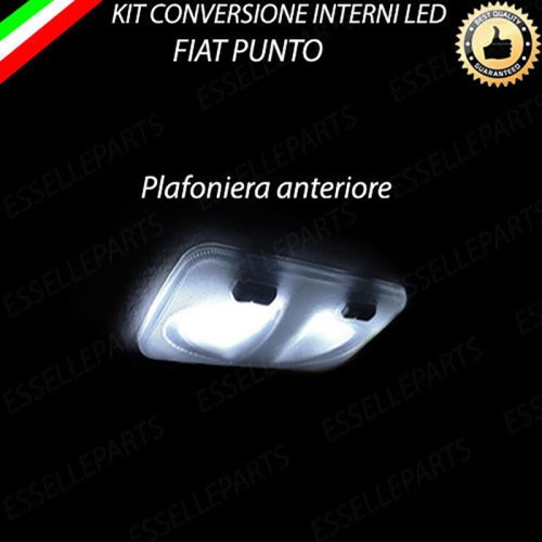 Kit led interni Basic pack 6000K Luce Bianca Canbus Fiat Punto Mk2 con plafoniera doppia