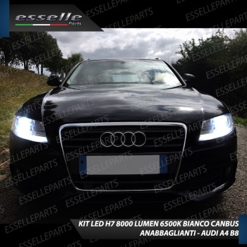 Kit Full LED H7 8000 LUMEN Anabbaglianti AUDI A4 B8 Restyling 6000K bianco ghiaccio