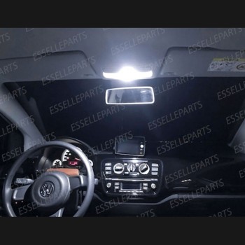 Kit Led interni Completo + LED targa VW UP 6000K bianco con plafoniera con 3 punti