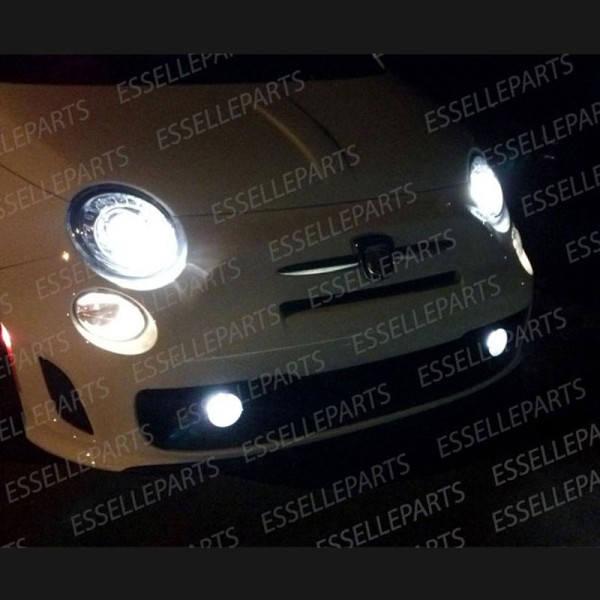 Coppia lampade H3 Fendinebbia 900 Lumen 6000K bianco Abarth 500 595 695