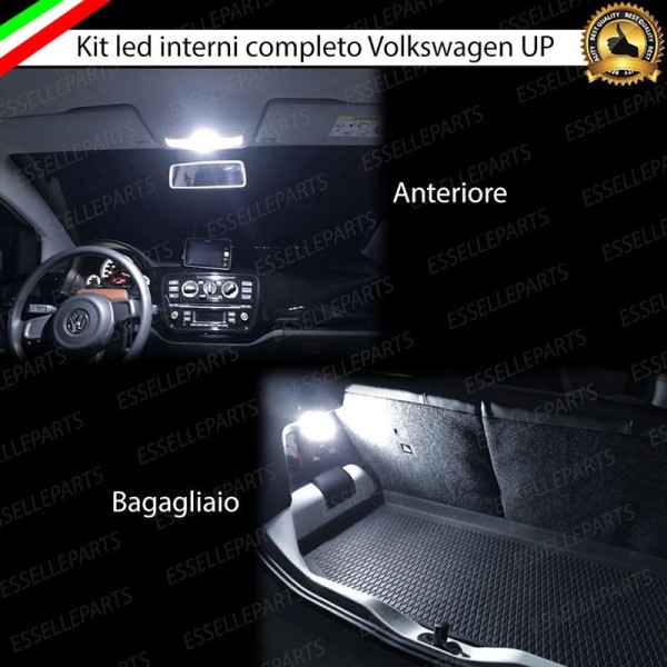 Kit Led interni Completo VW UP 6000K bianco con plafoniera con 3 punti luce