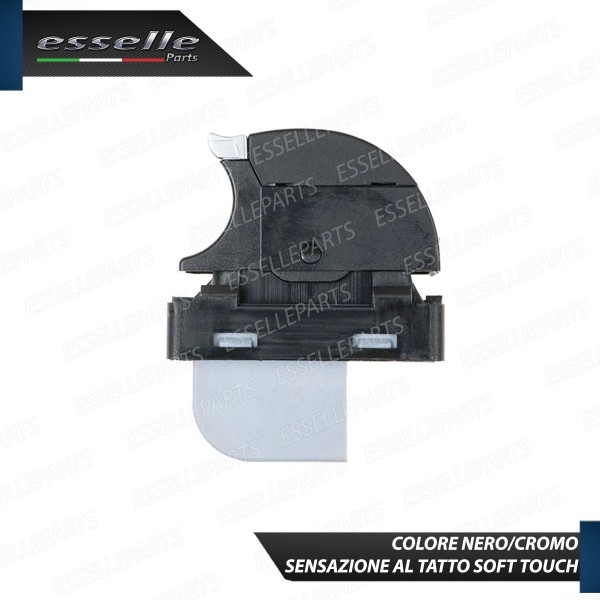 PULSANTE ALZACRISTALLI VETRI NERO / CROMO PER AUDI A6 C6 C6