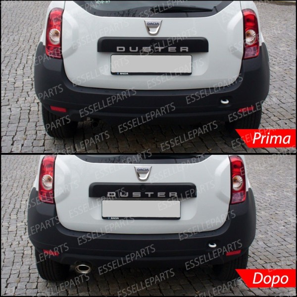 Terminale Cromato Ovale In Acciaio Cromato Specifico Dacia Duster 2