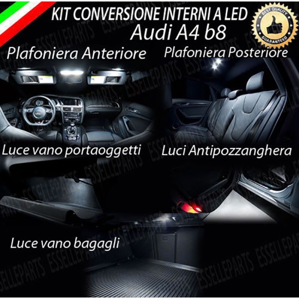 Kit led interni Completo 6000K bianco ghiaccio Canbus specifico per Audi A4 B8