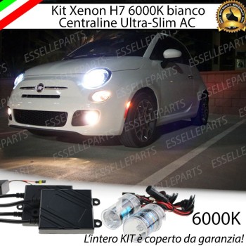 Kit Xenon H7 AC 6000K bianco ghiaccio per Fiat 500 Restyling