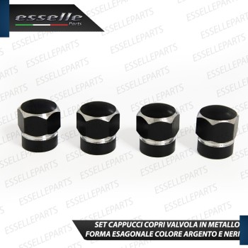 Set 4 Tappi Coprivalvola Neri in alluminio per Audi A5 8T 8T Sportback