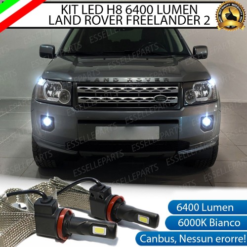 Kit Full LED H11 Fendinebbia 6400 LUMEN Land Rover Freelander 2 6000K bianco ghiaccio