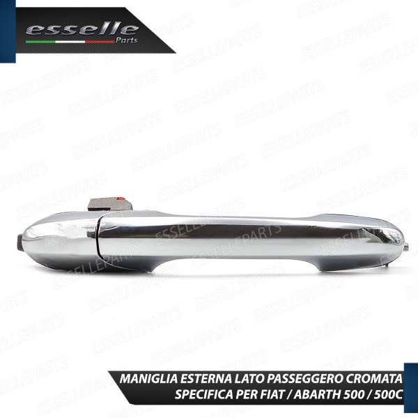 Maniglia Esterna Fiat Abarth 500 500 C 595 695 Lato Passeggero Cromata Completa
