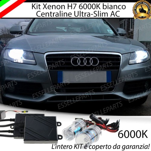 Kit Xenon H7 Anabbaglianti AC 6000K bianco ghiaccio Audi A4 B8 Pre-Restyling