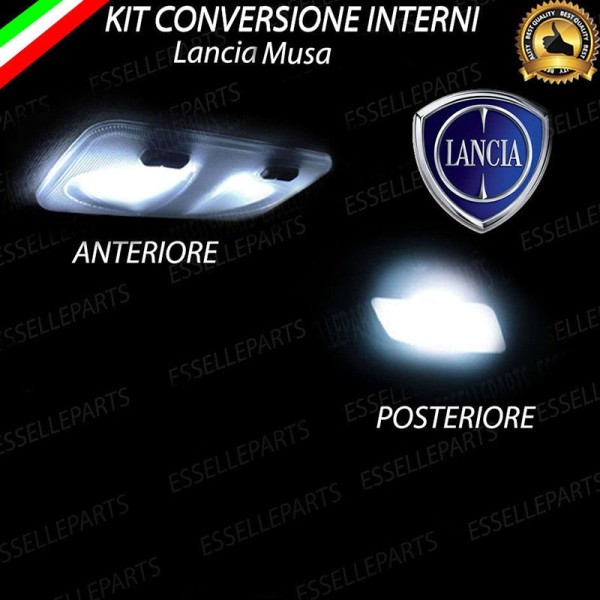 Kit led interni completo Lancia Musa SENZA TETTO APRIBILE Luce 6000K bianco ghiaccio Canbus