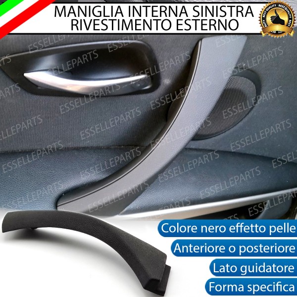 Maniglia Interna Lato Guidatore Effetto Pelle Nero Bmw Serie 3 E90 E91