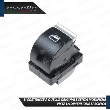 PULSANTE ALZACRISTALLI VETRI NERO / CROMO PER AUDI A3 8P 8PA PULSANTE ALZACRISTALLI VETRI NERO / CROMO PER AUDI A3 8P 8PA