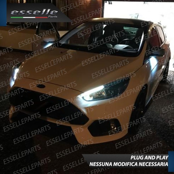 Coppia lampade LED antipozzanghera specchietti esterni 6000K bianco Ford Focus MK3