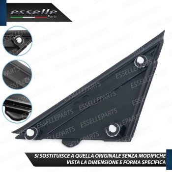 MODANATURA TRIANGOLO SINISTRO NERO LUCIDO LATO GUIDA PER FIAT 500 PRE-RESTYLING