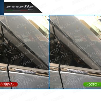 MODANATURA TRIANGOLO DESTRO NERO LUCIDO LATO PASSEGGERO PER FIAT 500 PRE-RESTYLING