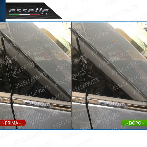 Modanatura Triangolo Nero Lucido Lato Passeggero Per Abarth 500 595 695 Pre-Restyling