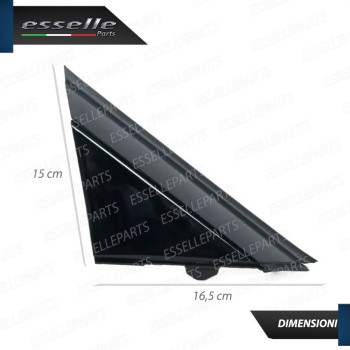 Modanatura Triangolo Nero Lucido Lato Passeggero Per Abarth 500 595 695 Restyling