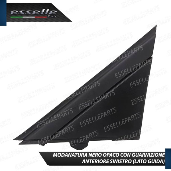 Modanatura Triangolo Nero Opaco Lato Guida Per Abarth 500 595 695 Pre-Restyling