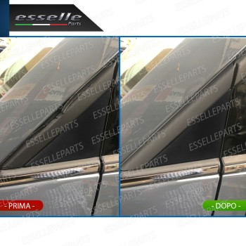 Modanatura Triangolo Nero Opaco Lato Guida Per Abarth 500 595 695 Pre-Restyling