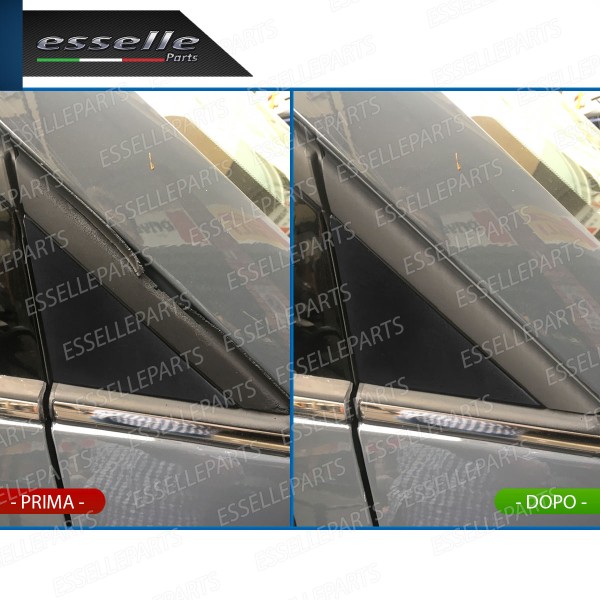 Modanatura Triangolo Nero Opaco Lato Passeggero Per Abarth 500 595 695 Restyling