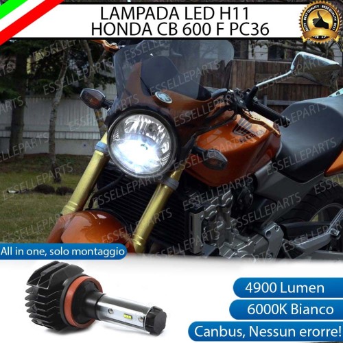 Kit Full LED Lampada H11 4900 LUMEN Abbagliante Honda Hornet 600 2005-2006