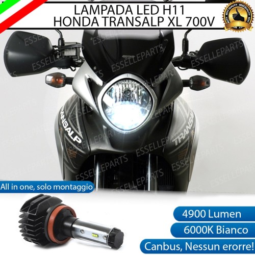 Kit Full LED Lampada H11 4900 LUMEN Abbagliante Honda Transalp XL 700V 2007-2013