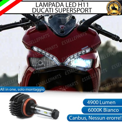 Kit Full LED Lampada H11 4900 Lumen Abbaglianti per Ducati SuperSport 939 2017-2021 S
