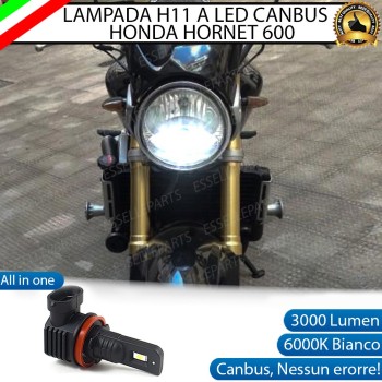 Lampada Singola H11 LED 3000 Lumen per Abbagliante HONDA Hornet 600 2005-2006