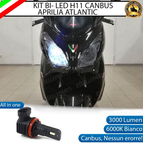 Lampada Singola Anabbagliante LED H11 3000 Lumen per APRILIA Atlantic 125 2002-2011