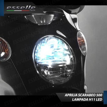 Lampada Singola Anabbagliante LED H11 3000 Lumen per APRILIA Scarabeo 500 2002-2006