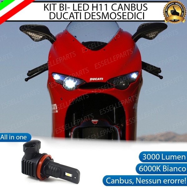 Lampada Singola Anabbagliante LED H11 3000 Lumen per DUCATI Desmosedici 2007-2010 RR