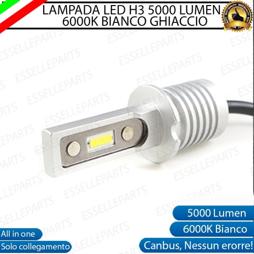 Kit Full LED Lampada H3 5000 Lumen Abbaglianti per PIAGGIO Hexagon 180 1998-2001
