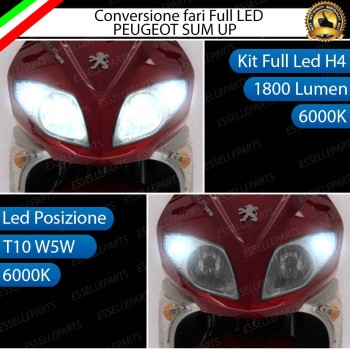 Lampade a LED H4 + T10 per PEUGEOT Sum-up 125 2008-2011