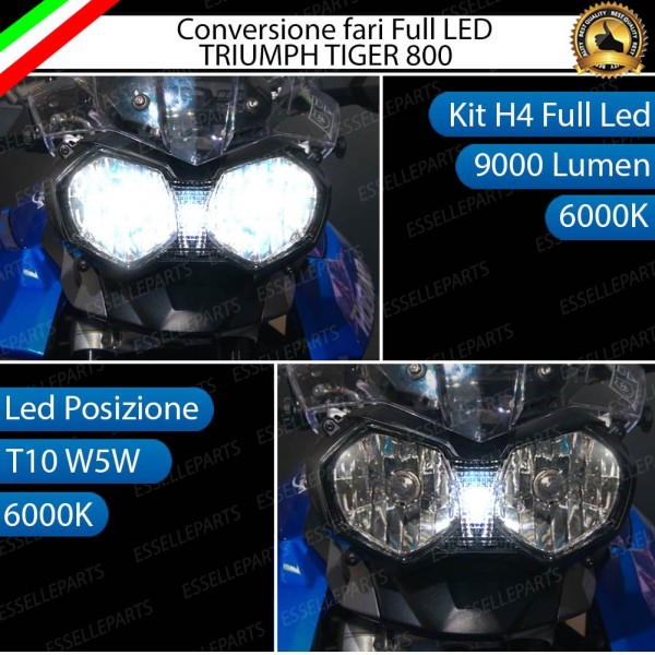 Conversione full LED Lampada H4 Anabbagliante Abbagliante Triumph Tiger