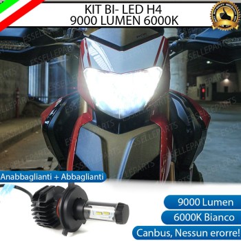 Lampada Singola LED H4 9000 Lumen per DUCATI Hyperstrada 939 2016-2018