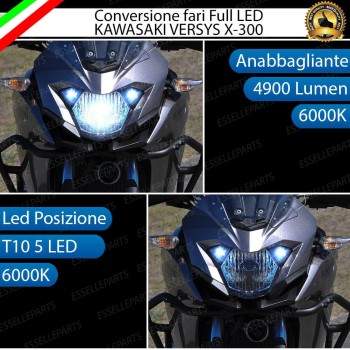 Conversione Lampade LED per Kawasaki Versys-X 300 6000K