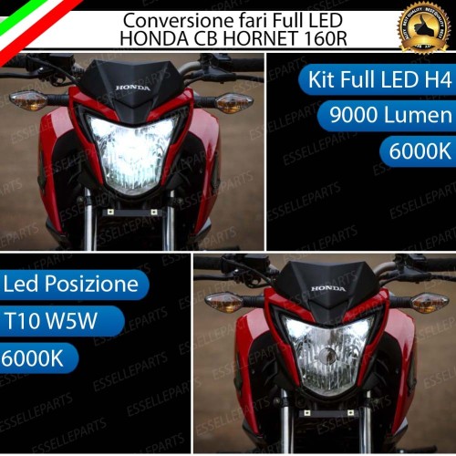 Conversione full LED Lampada H4 Anabbagliante Abbagliante Honda HORNET 600 DAL 2011 AL 2013
