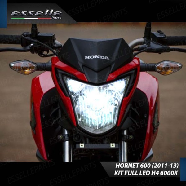 Conversione full LED Lampada H4 Anabbagliante Abbagliante Honda HORNET 600 DAL 2011 AL 2013
