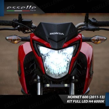 Conversione full LED Lampada H4 Anabbagliante Abbagliante Honda HORNET 600 DAL 2011 AL 2013