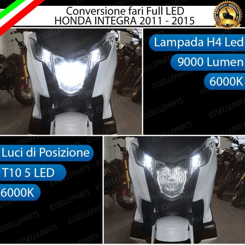 Conversione full LED Lampada H4 Anabbagliante Abbagliante HONDA INTEGRA 700 750 DAL 2011 AL 2015