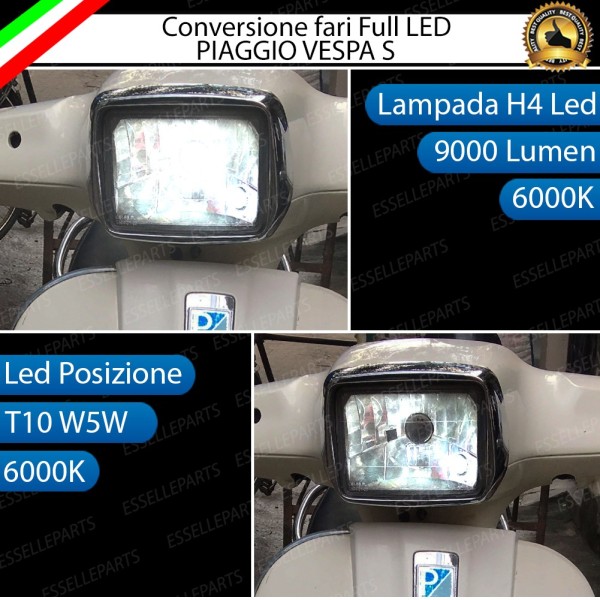 Conversione full LED Lampada H4 Anabbagliante Abbagliante VESPA S