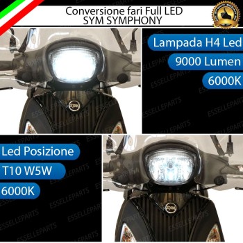 Conversione Fari Full LED per Sym Symphony 125 2021 6000K